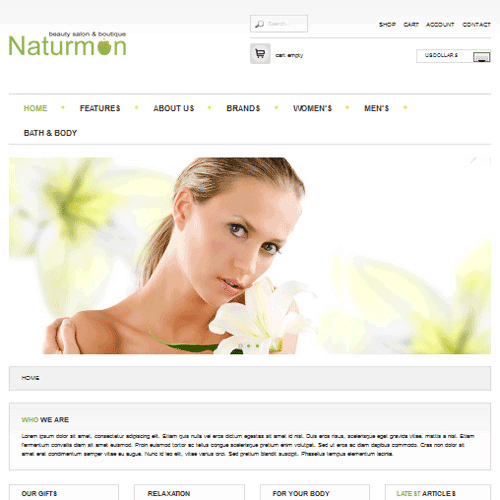 قالب رایگان جوملا برای مراکز زیبایی و آرایشگاه ها - Naturmon
