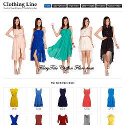 دانلود قالب رایگان جوملا 3 برای مزون و پوشاک زنانه - Clothing Line