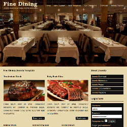 قالب رایگان جوملا 3 برای رستوران و کافی شاپ - Fine Dining