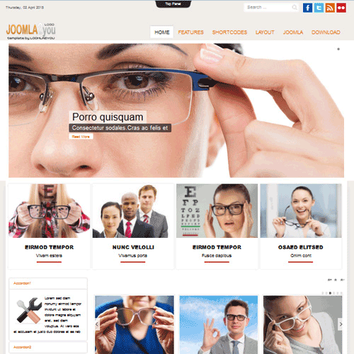 قالب رایگان جوملا برای عینک فروشی ها و چشم پزشکان - Joomla 67