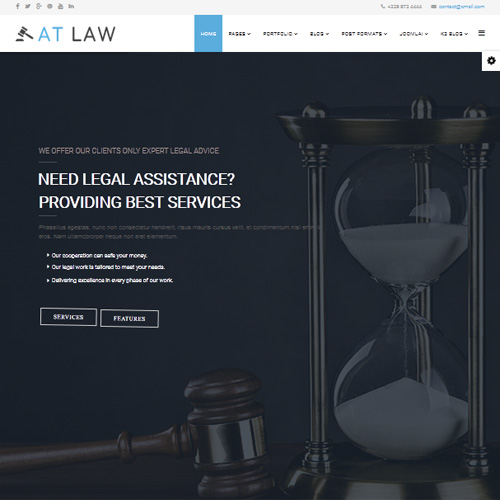 دانلود رایگان قالب جوملا برای سایت های وکالت - Law