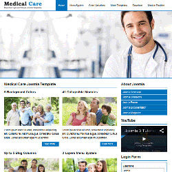 دانلود رایگان قالب پزشکی جوملا 3 - Mwdical Care