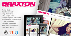 بسته نصبی وردپرس برای مجله - Braxton